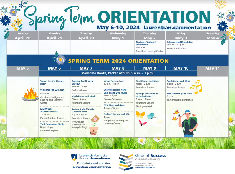 Laurentian University Orientation Schedule